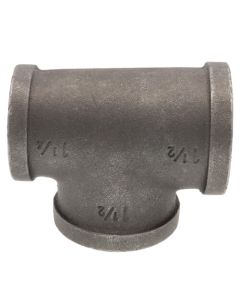1-1/2" x 1-1/4" x 1-1/2" Black Reducing Tee