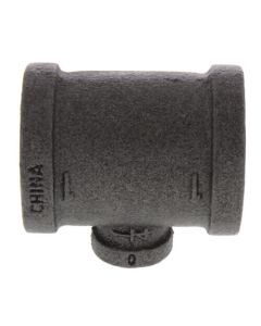 3" x 3" x 3/4" Black Reducing Tee