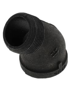 1-1/4" Black 45° Street Elbow