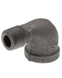 3/4" Female x 1/2" Male Black 90° Street Elbow