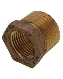 1/2" x 3/8" MIP x FIP Brass Bushing (Lead Free)