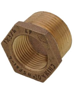 1" x 3/4" MIP x FIP Brass Bushing (Lead Free)