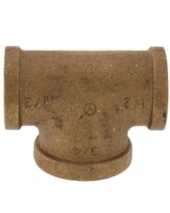1/2" x 1/2" x 3/4" Bull Head Brass Tee (Lead Free)