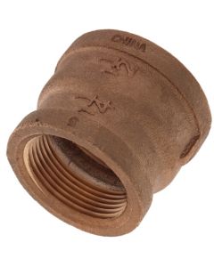 1-1/2" x 1-1/4" FIP Brass Coupling (Lead Free)