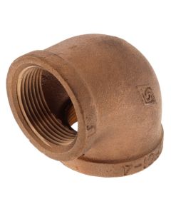 1-1/2" x 1-1/4" FIP Brass 90-Degree Reducing Elbow (Lead Free)