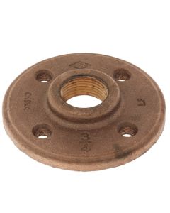 3/4" Brass Floor Flange w/ Holes (Lead-Free)