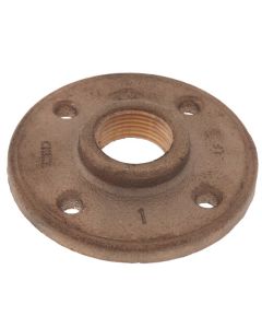 1" Brass Floor Flange w/ Holes (Lead-Free)