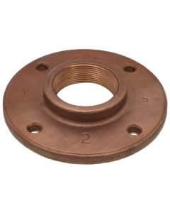 2" Brass Floor Flange w/ Holes (Lead-Free)