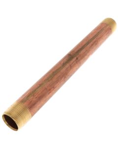 1" x 12" Brass Nipple (Lead Free)