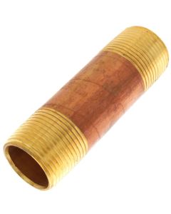 1" x 4" Brass Nipple (Lead Free)