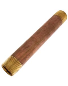 1" x 8" Brass Nipple (Lead Free)