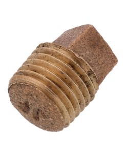1/4" Brass Plug, Cored (Lead Free)