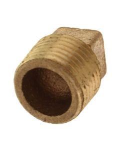 1/2" Brass Plug, Cored (Lead Free)