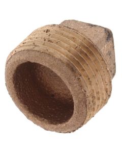 3/4" Brass Plug, Cored (Lead Free)