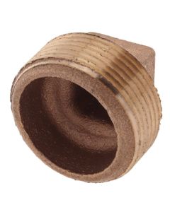 1-1/4" Brass Plug, Cored (Lead Free)