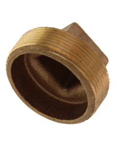 2" Brass Plug, Cored (Lead Free)