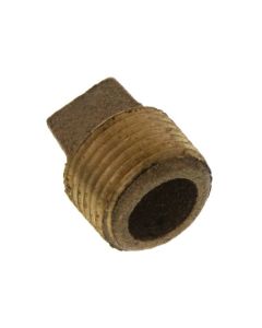 4" Brass Plug, Cored (Lead Free)