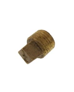 1/4" Brass Plug, Cored (Lead Free)