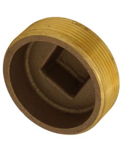 3" Brass Plug, Cored (Lead Free)