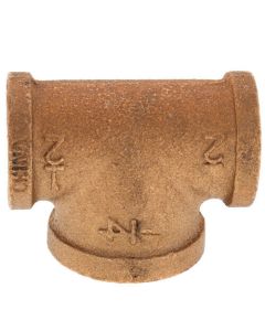 1/2" x 1/2" x 1/4" Reducing Brass Tee (Lead Free)