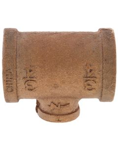 3/4" x 3/4" x 1/4" Reducing Brass Tee (Lead Free)