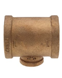 1" x 1" x 3/8" Reducing Brass Tee (Lead Free)