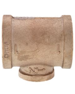 1" x 1" x 1/2" Reducing Brass Tee (Lead Free)