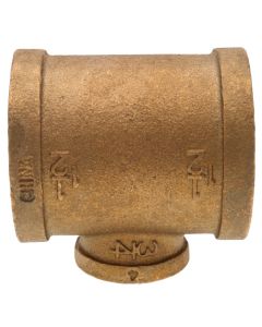 1-1/2" x 1-1/2" x 3/4" Reducing Brass Tee (Lead Free)