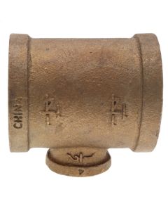 1-1/4" x 1-1/4" x 1/2" Reducing Brass Tee (Lead Free)