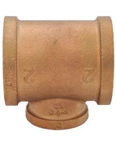 2" x 2" x 1-1/4" Reducing Brass Tee (Lead Free)