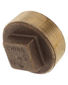 2" Brass Sq Head Plug (Lead Free)