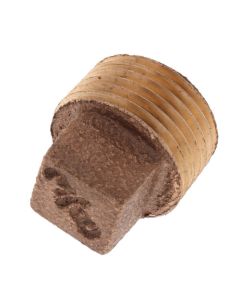 3/8" Brass Square Head Plug (Lead Free)