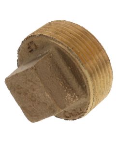 1-1/4" Brass Square Head Plug (Lead Free)