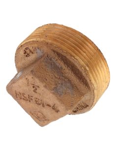1-1/2" Brass Square Head Plug (Lead Free)