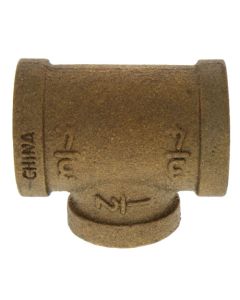 3/4" x 3/4" x 1/2" FIP Brass Tee (Lead Free)