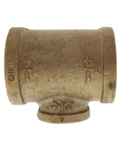 1-1/4" x 1-1/4" x 3/4" FIP Brass Tee (Lead Free)
