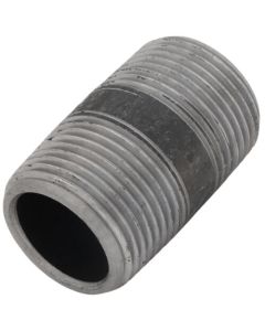 1" x 2" Schedule 80 Heavy Duty Seamless Black Nipple