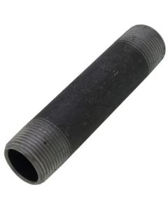 1" x 5-1/2" Schedule 80 Heavy Duty Seamless Black Nipple