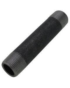 1" x 6" Schedule 80 Heavy Duty Seamless Black Nipple