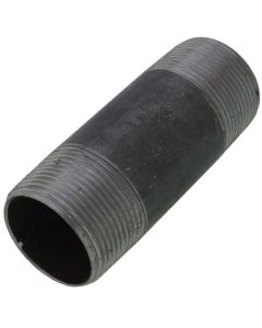 1-1/4" x 4" Schedule 80 Heavy Duty Seamless Black Nipple