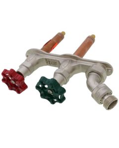 C-108 Series 4", 1/2" PEX Crimp Inlet Hot & Cold Anti-Siphon Adjustable Wall Faucet