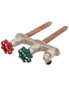C-108 Series 8", 1/2" PEX Crimp Inlet Hot & Cold Anti-Siphon Adjustable Wall Faucet