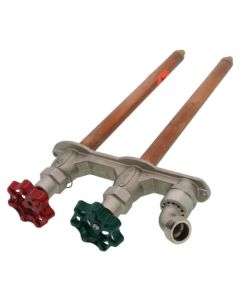C-108 Series 12", 1/2" PEX Crimp Inlet Hot & Cold Anti-Siphon Adjustable Wall Faucet