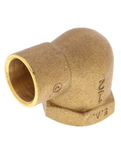 1/2" C x F Cast Brass 90-Degree Elbow (Lead Free)