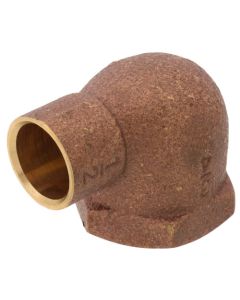 1/2" X 3/4" C x F Cast Brass 90-Degree Elbow (Lead Free)