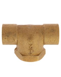 1/2" C x C x F Cast Brass Tee (Lead Free)