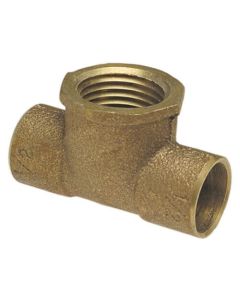 1-1/4" x 1-1/4" x 1-1/4" C x C x F Cast Brass Tee (Lead Free)