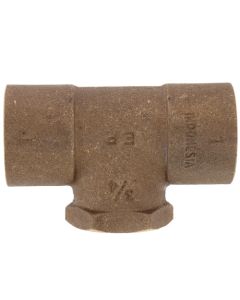 1" x 1" x 3/4" C x C x F Cast Brass Tee (Lead Free)