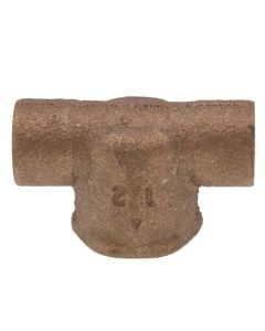 2" x 2" x 1/2" C x C x F Cast Brass Tee (Lead Free)