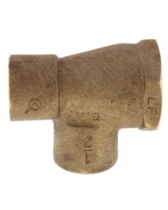 1/2" C x F x C Cast Brass Tee (Lead Free)